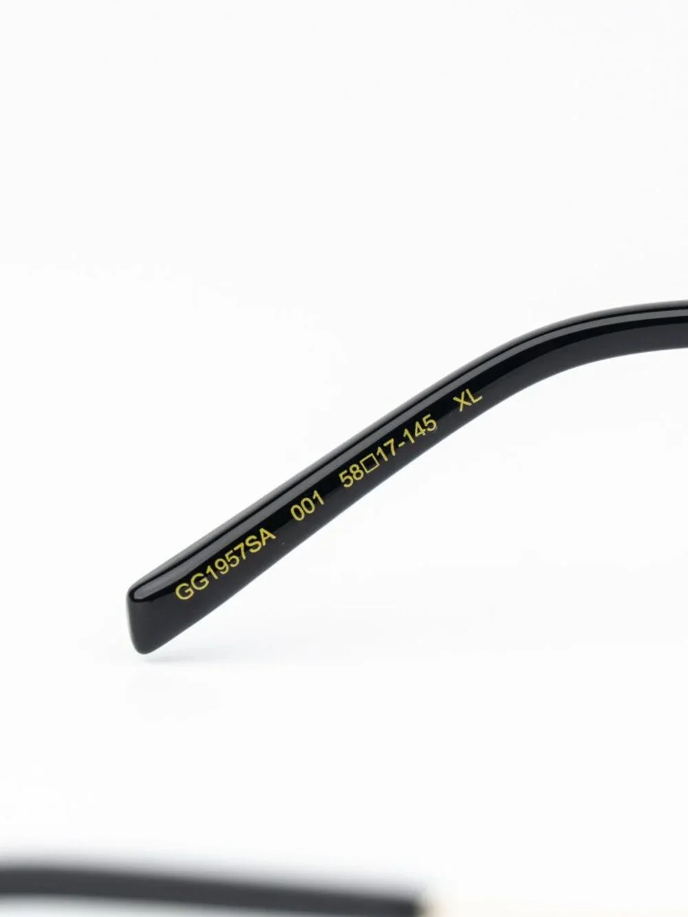 Gucci Men Sunglasses Gold Grey Rectangular GG1957SA 001 NEW AUTHENTIC